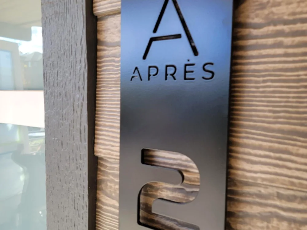 Interior room identification sign installed by S2