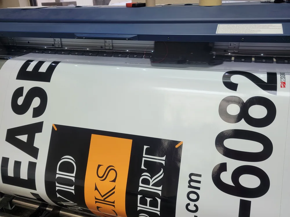 Commercial display graphics in large-format production