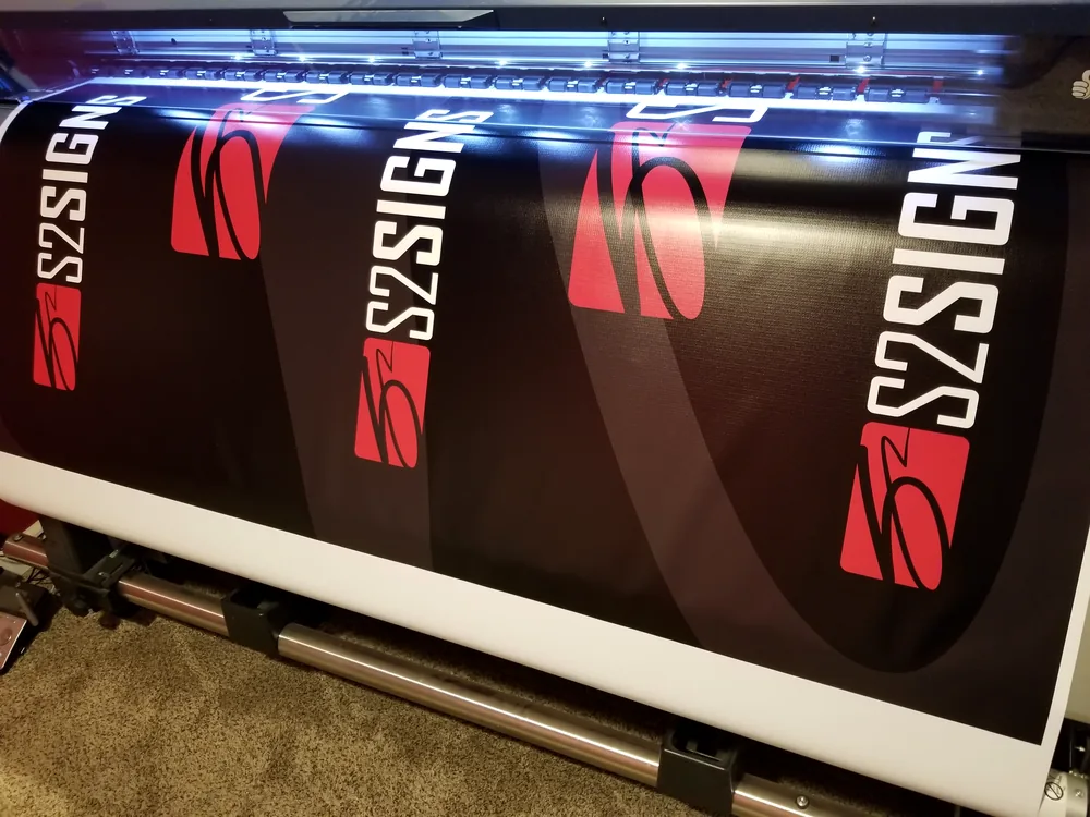 Commercial banner graphics in large-format production