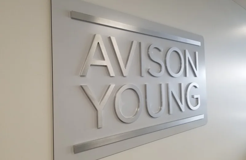 Dimensional lobby sign installed by S2 Sign Company
