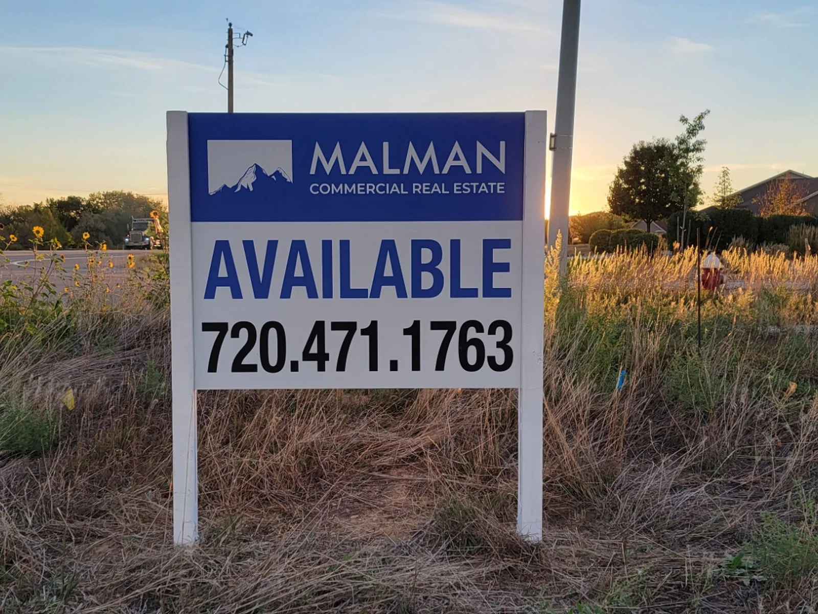 Commercial sign panel produced by S2
