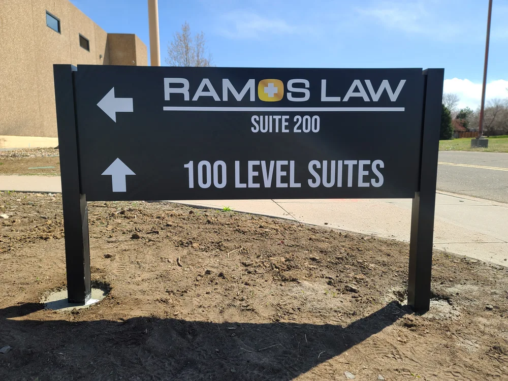 Directional sign panel installed by S2