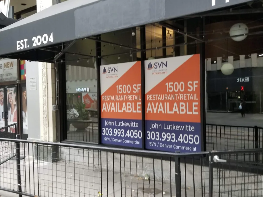 Commercial door and window leasing graphics