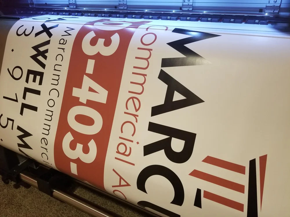 Commercial branded print under production